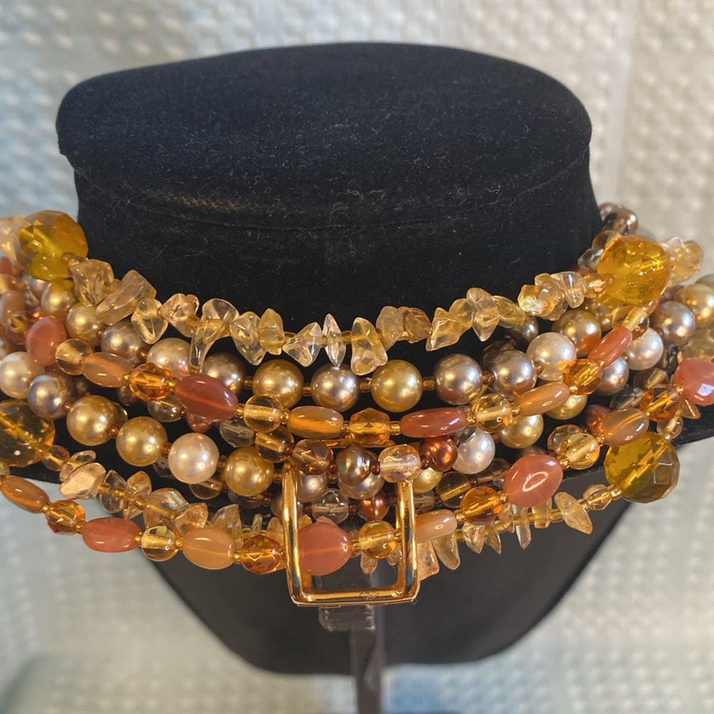 Joan Rivers Czech Glass Faux Pearls Multi Stand Necklace - Picture 5 of 17